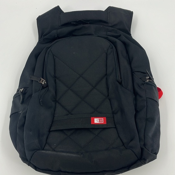 CASELOGIC Laptop Backpack Black with Red straps EUC - Picture 3 of 13